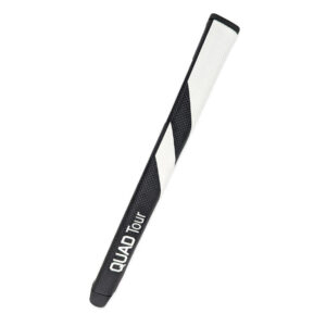 Garsen Quad Tour Pistol Putter Grip (Non Taper) - Black/White (Non-Textured)